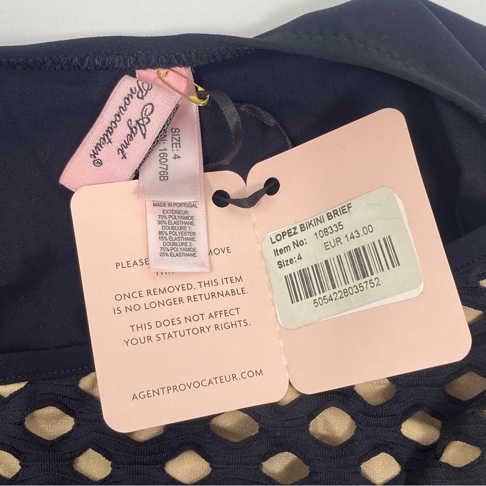 NWT Agent Provocateur Lopez Black Bikini Bottom - Picture 10 of 10